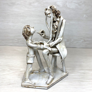 Vintage Dino Bencini MCM Doctor & Child Ceramic Figurine Italy