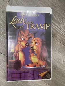 Walt Disney Black Diamond Lady and the Tramp Classic VHS - Very Rare Cover Art! - Picture 1 of 4