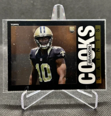 2014 Topps Chrome Football 1985 Brandin Cooks RC Saints NRMT - Image 1 of 2