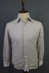 Ermenegildo Zegna Couture Gray Long Sleeve Button Down Shirt Sz 40 / 15.75 - Picture 1 of 17