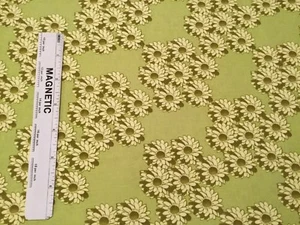 1 3/4 yds. Green Daisies Cotton Fabric -Tina Givens for Westminster Fibers TG19 - Picture 1 of 5