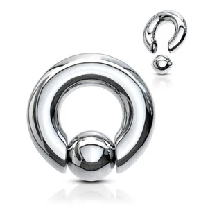 1 CBR Captive Ring - 0g (8mm) & 16mm Inside Diameter - Spring Ball 12mm Ear - Picture 1 of 1