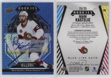 2022 Upper Deck Allure Rookies Blue Line /35 Mark Kastelic #102 Rookie Auto RC