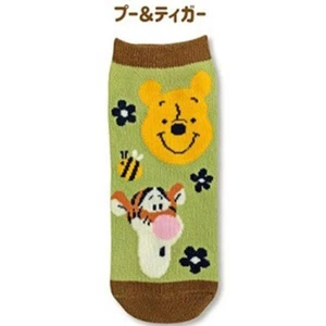 Disney Kids Socks Winnie the Pooh and Tigger Cotton Blend Elastic 20-24cm JP - Picture 1 of 3