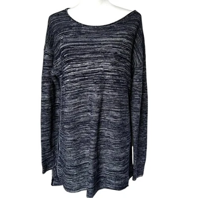 ELLEN TRACY 女式 XL 海军蓝紧身针织长袖毛衣束腰运动衫 — 第 1/4 张图片