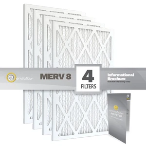 18X25X1 (17.75 x 24.75) Enviroflow Air Filter (MERV 8) (4 Pack) - Picture 1 of 5