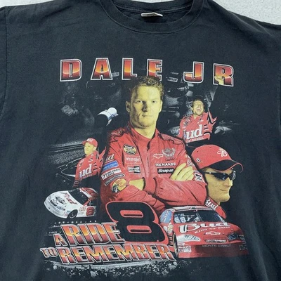 Vtg 2007 Dale Earnhardt Jr. T-Shirt 2XL Black NASCAR Racing Ride To Remember 8 - Image 1 of 4
