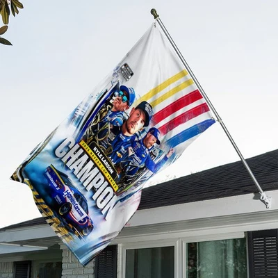 Kyle Larson Nascar Cup Series Champions 3D Double-side House Flag - Image 1 of 3