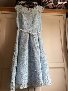 Lindy Bop Aleena Baby Blue Lace Vintage Wedding Rockabilly Dress BNWT 12 - Picture 1 of 8