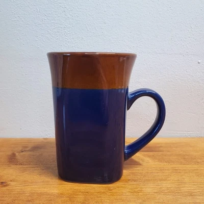 Taza de café de gres azul y marrón oscuro Royal Norfolk - 14 OZ Foto 1 de 4