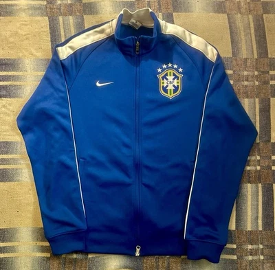 Chaqueta de calentamiento Nike Soccer Brasil CBF talla mediana para hombre Foto 1 de 4