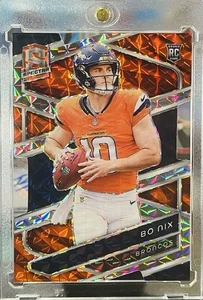 💥2024 Panini Spectra - Bo Nix #6 Neon Orange Prizm Die-Cut /15 (RC) 🐴 - Picture 1 of 11