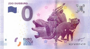 0 Euro Schein Zoo Duisburg III · Deutschland Souvenir o € Banknote - Bild 1 von 2