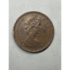 Rare Canada 1 cent coin. 1867-1967. Bird on back. Elizabeth II - Picture 1 of 2