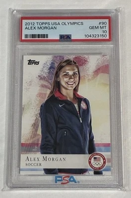 2012 Topps USA Olympics Alex Morgan RC #90, San Diego Wave Orlando Pride, PSA 10 - Image 1 of 2