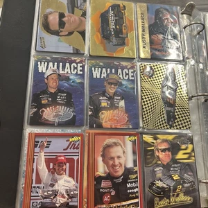 Rusty Wallace Almost 100 NASCAR TCG Card Lot W/ Binder Presspass Upper Deck More - Picture 1 of 17