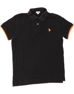 U.S. POLO ASSN. Boys Polo Shirt 15-16 Years XL Black Cotton CZ73 - Picture 1 of 3