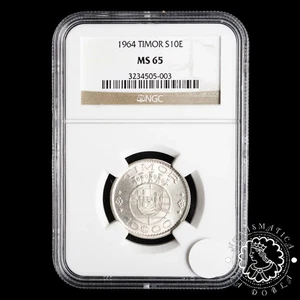1964 - 10 ESCUDOS - TIMOR - Lisboa - NGC MS65 - Bild 1 von 2