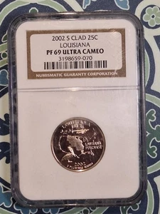 2002 S LOUISIANA STATE QUARTER NGC PF 69 ULTRA CAMEO - Picture 1 of 4