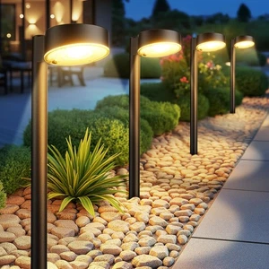 Confezione da 4 Luci Solari Percorso Esterno, Luci Solari LED Luminose Esterno Waterpro... - Foto 1 di 6