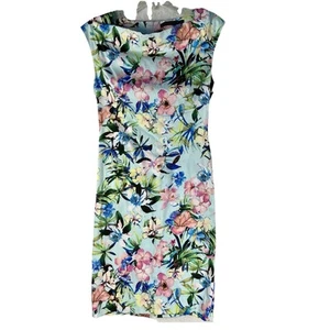 Zara Sheath Dress Sz Small Blue Orchid Sleeveless Classic Bloomcore - Picture 1 of 19