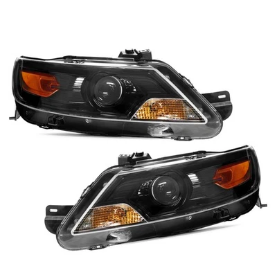 For 2010 2011 2012 Ford Taurus Black Housing Halogen Headlights w/Projector Pair Foto 1 de 4