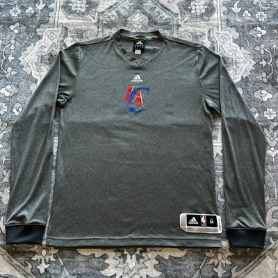 Los Angeles Clippers Adidas Sweatshirt Men Medium Gray Long Sleeve Shirt NBA - Image 1 of 4