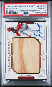 2024 National Treasures Lee Smith Jumbo Lumber Auto /49 PSA 8 HOF Cardinals - Picture 1 of 2
