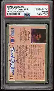 Herschel Walker 1990 Action Packed Football Card Autographed PSA/DNA - Picture 1 of 2