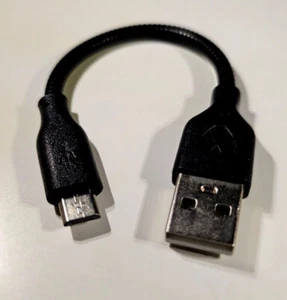 Câble court  et flexible métal 12cm  micro usb charge webam telephone powerbank - Afbeelding 1 van 2