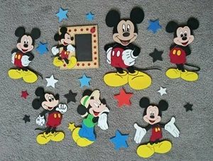Moosgummi Figuren Wand-Deko Handmade Mickey Maus Set - Bild 1 von 1