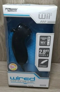KMD Wii Wired Black Nunchuck Controller Lightweight W/ 2.8ft Cable - Picture 1 of 3