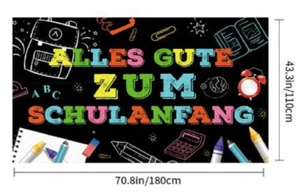 Einschulung Banner Deko 180 * 110cm Alles Gute Zum Schulanfang Dekoration M4 - Bild 1 von 2
