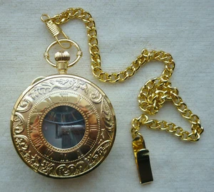 Taschenuhr mit Spieluhr Mechanisch - Uhrzeit Quarzwerk mit Kette - ungetragen - Bild 1 von 7
