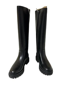 Michael Michael Kors Regan Stiefel Schwarz Leder Größe 6 Damen - Bild 1 von 12