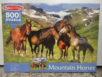 Rompecabezas de 500 piezas Melissa & Doug caballos de montaña Foto 1 de 4