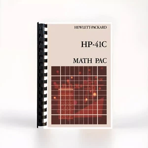 Math pac manual for Hewlett Packard HP 41CV calculator module - Picture 1 of 1