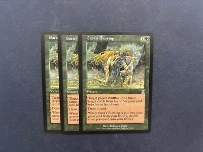 MTG 3X TIME SPIRAL GAEA'S BLESSING NM MAGIC THE GATHERING GREEN CARD ENGLISH - Image 1 of 4