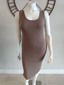 GOODTIME USA Bodycon Brown Midi Tank Dress Women's Plus Size 3X - Picture 1 of 9