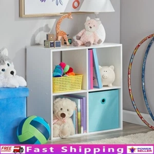 Kids 4-Cube Storage Organizer Shelving Unit Playroom Office Bedroom Classroom US - Picture 1 of 5