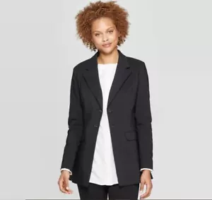 Blazer abotonado de manga larga para mujer - Prólogo - Negro - 2 - NWT - Imagen 1 de 4