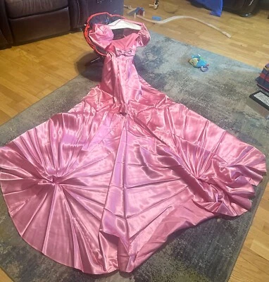 Vestido formal de graduación o dama de honor satinado color rosa talla 8 Foto 1 de 3