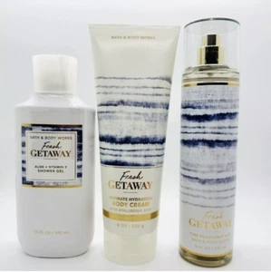 3 PCS BATH & BODY WORKS FRESH GETAWAY SHOWER GEL, BODY CREAM & FRAGRANCE MIST - Picture 1 of 6