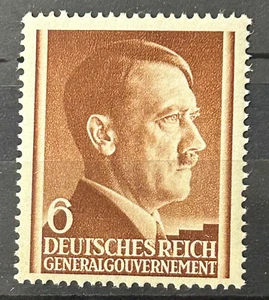 Deutsche Occ. 1941 von Polen GG Briefmarke A. Hitler 6gr postfrisch Mi:DR-GO72 /2984 - Bild 1 von 1