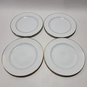 Set Of 4 - JOHANN HAVILAND BAVARIA GERMANY CHINA 7 3/4" SALAD PLATES GOLD TRIM - Picture 1 of 6