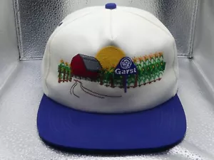 Cappello Berretto Snapback Regolabile Garst Seed K-Products Off White Blu Corn Farm Barn - Foto 1 di 12