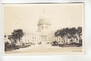Photoart Echt Foto Postkarte Kapitol Gebäude Madison WI - Bild 1 von 1