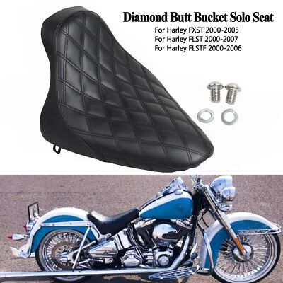 Asiento individual para conductor con cubo negro para Harley Softail Springer EFI FXSTSI FXSTS Foto 1 de 4