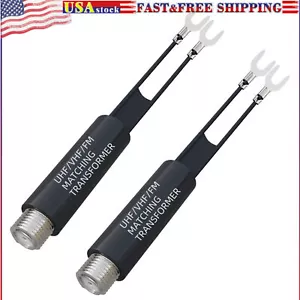 Trasformatore abbinato nichelato 75Ohm a 300Ohm adattatore convertitore UHF/VHF/FM - Foto 1 di 8