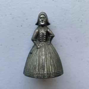 Vintage Brass Bells Victorian Woman Lady Figurine service bell 3 old bells lot - Picture 1 of 6